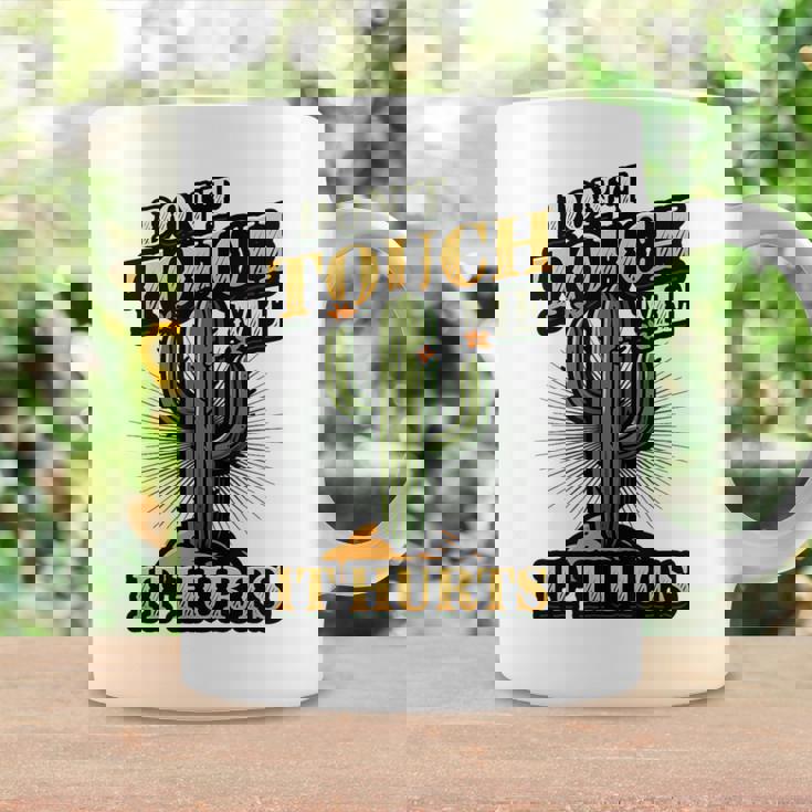 Don't Touch Me It Hurts – サボテンの反社会的ユーモア コーヒーマグ ギフトのアイデア