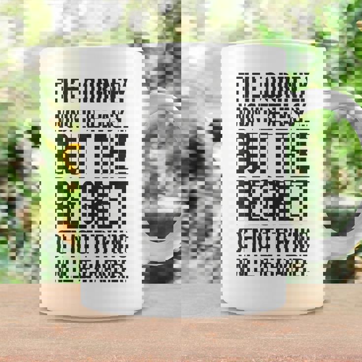 Easy Journeys Regret ジム、ハッスル、成功、モチベーションアップ コーヒーマグ ギフトのアイデア