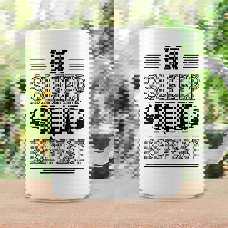 Eatleepquat Repeat 面白いジムワークアウト コーヒーマグ ギフトのアイデア