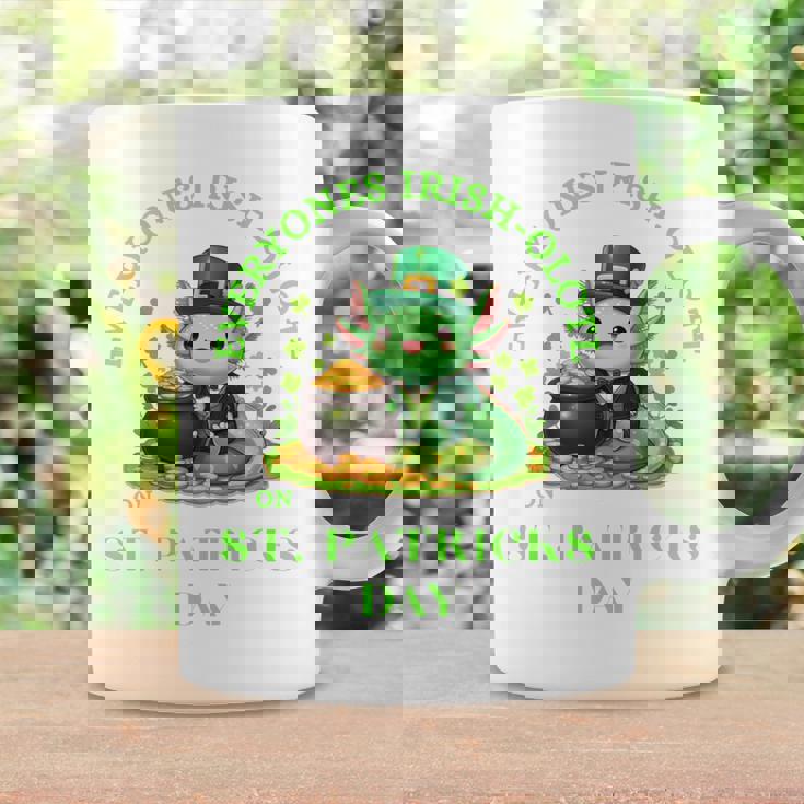 Everyones Irish Olotl Axolotl 聖パトリックデー グリーン アホロートル 長袖tシャツ コーヒーマグ ギフトのアイデア