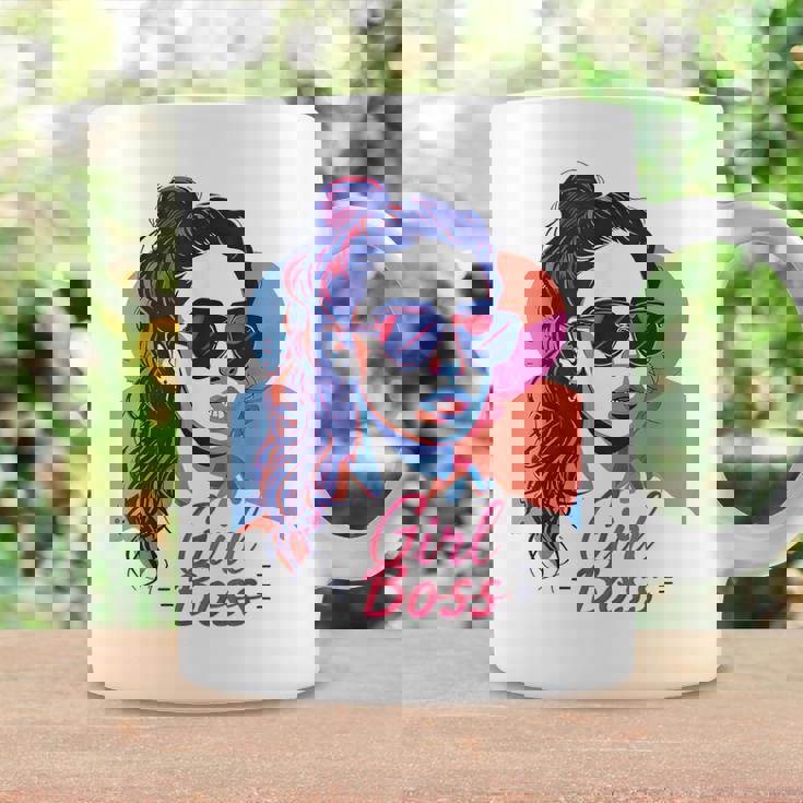 Girl Boss ポップアート セルフエンパワーメント レトロ 1950年代 コーヒーマグ ギフトのアイデア