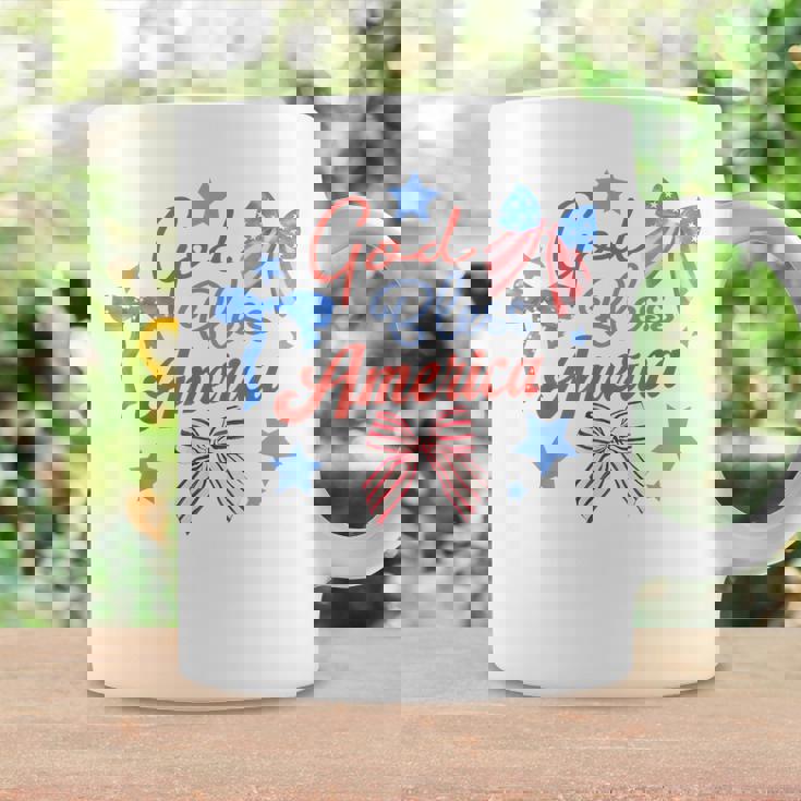 God Bless America コケットボウ 7月4日 キリスト教の愛国心 コーヒーマグ ギフトのアイデア