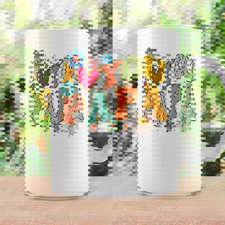 Groovy 父の日 I Love You Papa フラワー ヒッピー コーヒーマグ ギフトのアイデア