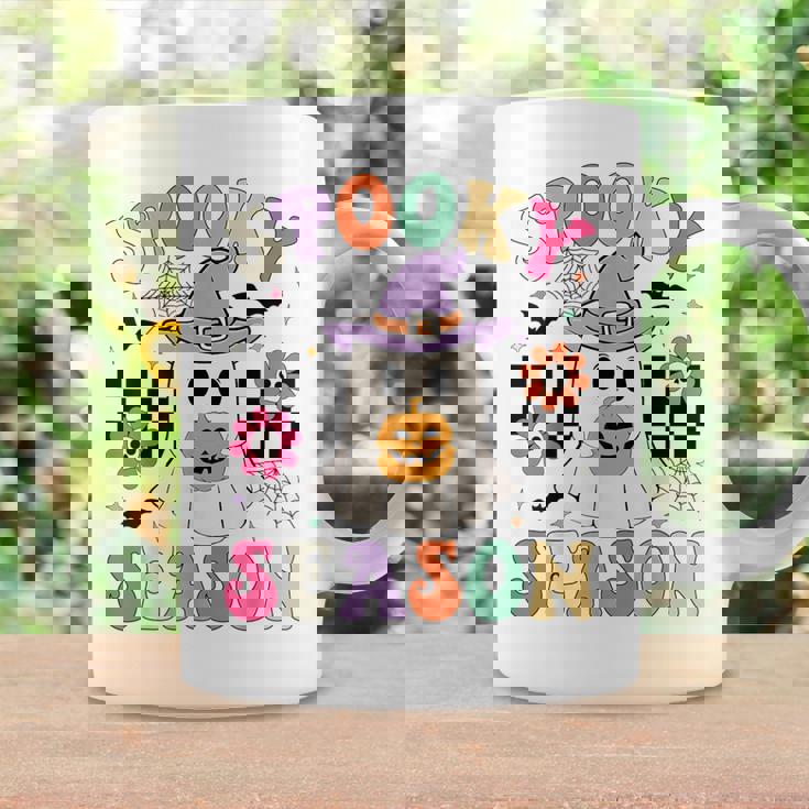 Groovypookyeason レトロ ゴースト 持株 パンプキン ハロウィン コーヒーマグ ギフトのアイデア