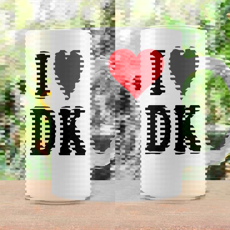 I Heart Dk Initials I Love DK First And Last Name D K コーヒーマグ ギフトのアイデア