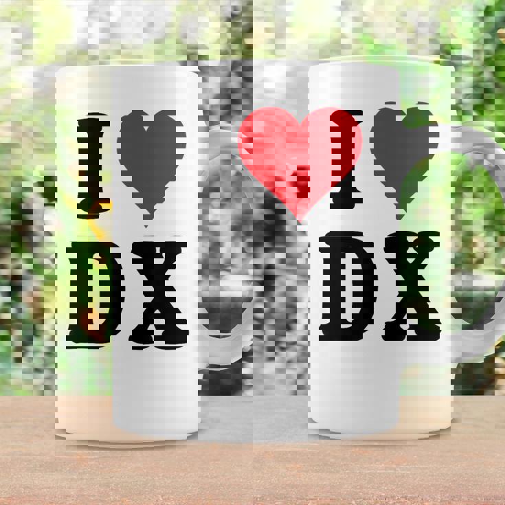 I Heart Dx Initials I Love DX First And Last Name D X コーヒーマグ ギフトのアイデア