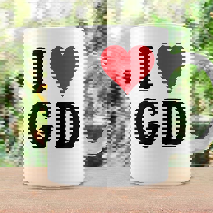 I Heart Gd Initials I Love GD First And Last Name G D コーヒーマグ ギフトのアイデア