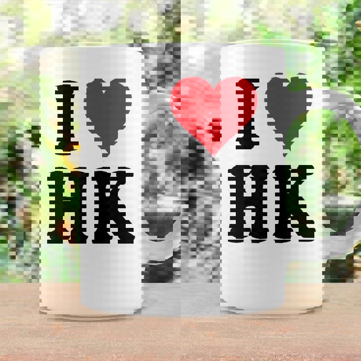 I Heart Hk Initials I Love HK First And Last Name H K コーヒーマグ ギフトのアイデア