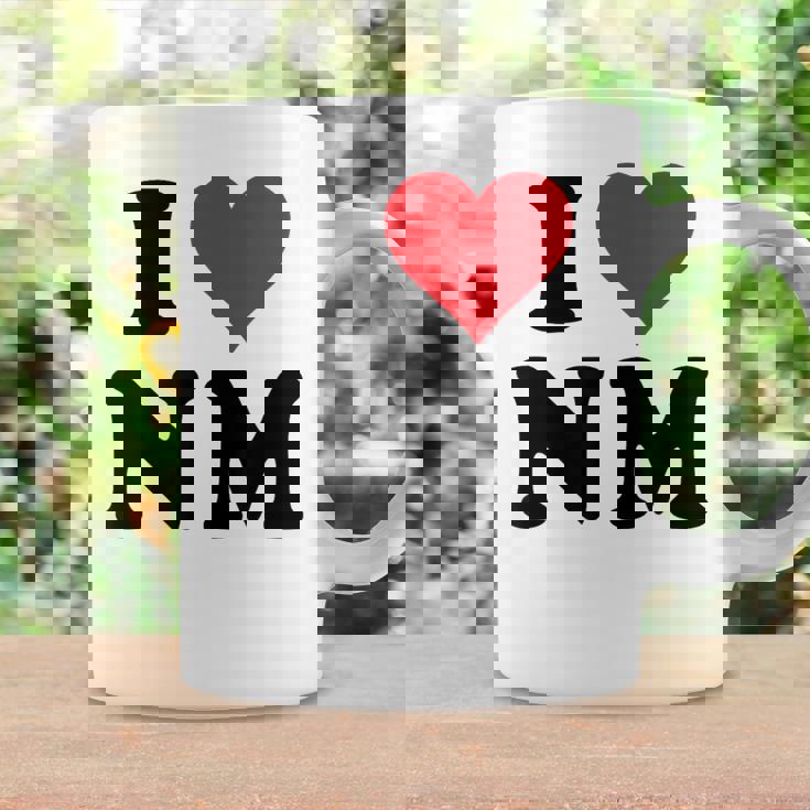 I Heart Nm Initials I Love NM First And Last Name N M コーヒーマグ ギフトのアイデア