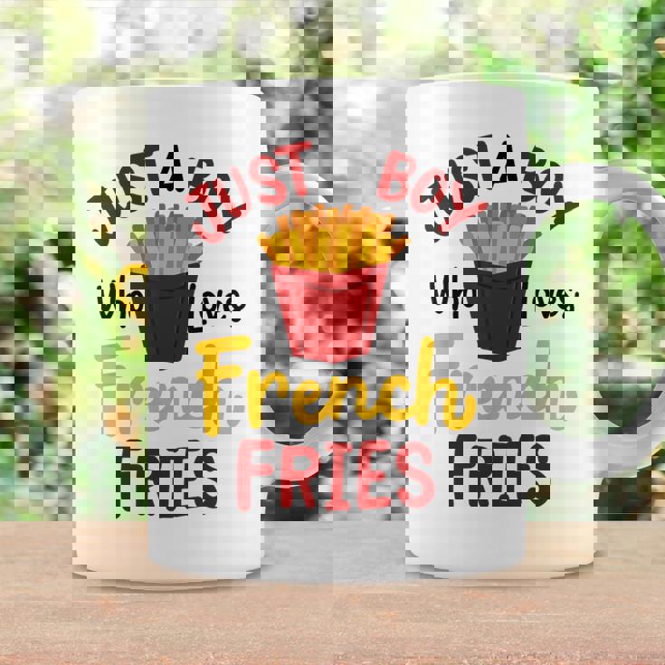 Just A Boy Who Loves French Fries フライドポテト じゃがいも ヴィーガン コーヒーマグ ギフトのアイデア