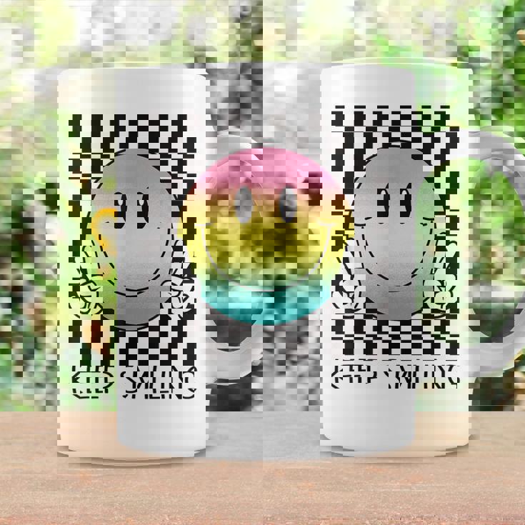 Keepmiling キュート 面白い ハッピー 平和 笑顔 ポジティブ コーヒーマグ ギフトのアイデア