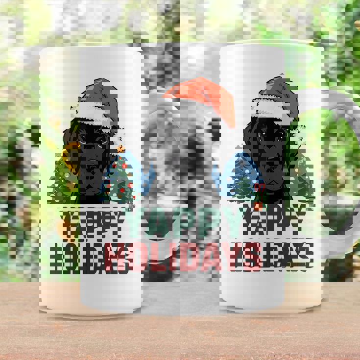 Lab クリスマス ラブラドールレトリバー Yappy Holidays Dog コーヒーマグ ギフトのアイデア