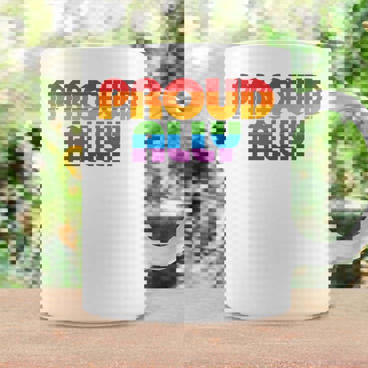 Lgbtq Proud Ally Lesbian Gay Pride Lgbt Ally Rainbowintage コーヒーマグ ギフトのアイデア