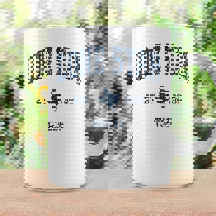 Lonetar Texas Tx ヴィンテージ アスレチック ネイビー スポーツデザイン コーヒーマグ ギフトのアイデア