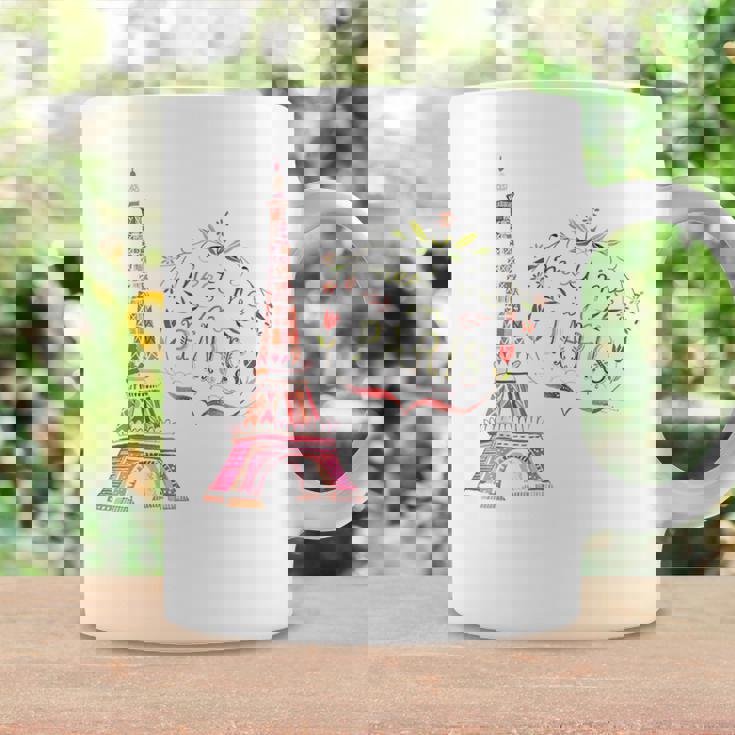 Meet Me In Paris 水彩プリントtシャツ エッフェル塔 コーヒーマグ ギフトのアイデア