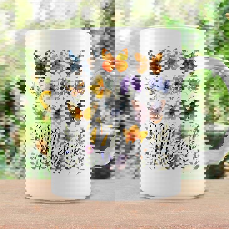 Mommy Mama バタフライ フローラル 夏 母の日 グラフィック ママ 長袖tシャツ コーヒーマグ ギフトのアイデア