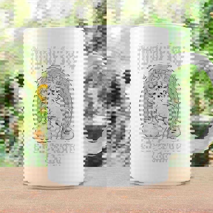 Morally Grey My Favorite Color Dark Unicorn Rainbow コーヒーマグ ギフトのアイデア