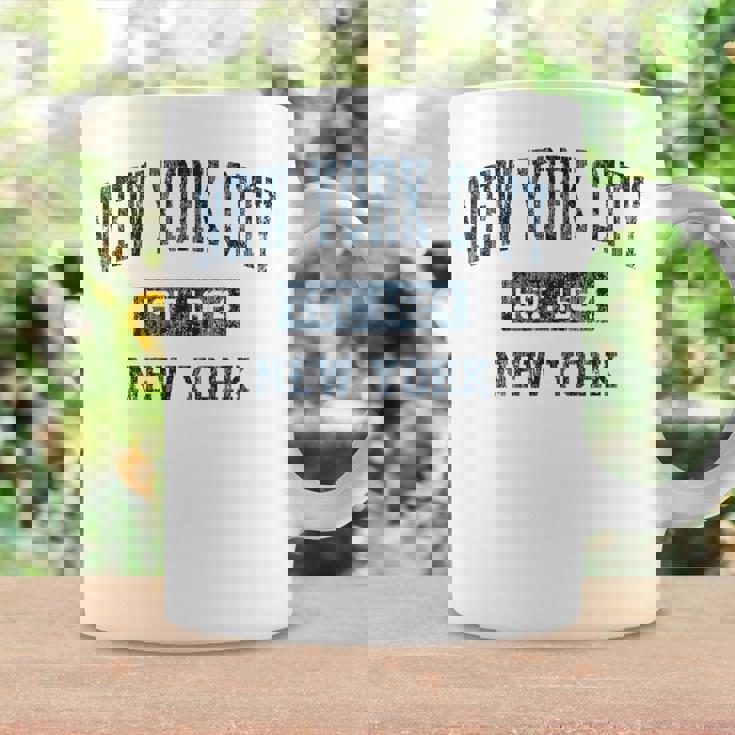 New York City New York Ny ビンテージスポーツデザイン ネイビープリント コーヒーマグ ギフトのアイデア