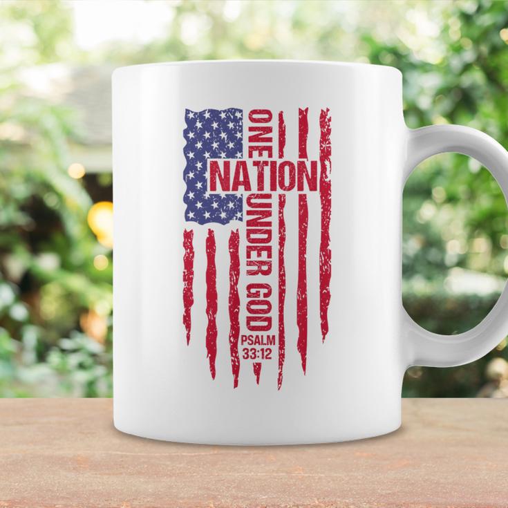 One Nation Under God American Flag Patriotic Christian Coffee Mug Gifts ideas