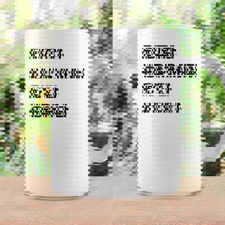 Reduzieren Wiederverwenden Recyceln Wiederholen コーヒーマグ ギフトのアイデア