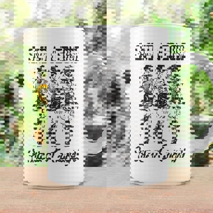 Save A Horse Ride A Cowgirl レトロ ウエスタン ロデオ カントリーガール コーヒーマグ ギフトのアイデア