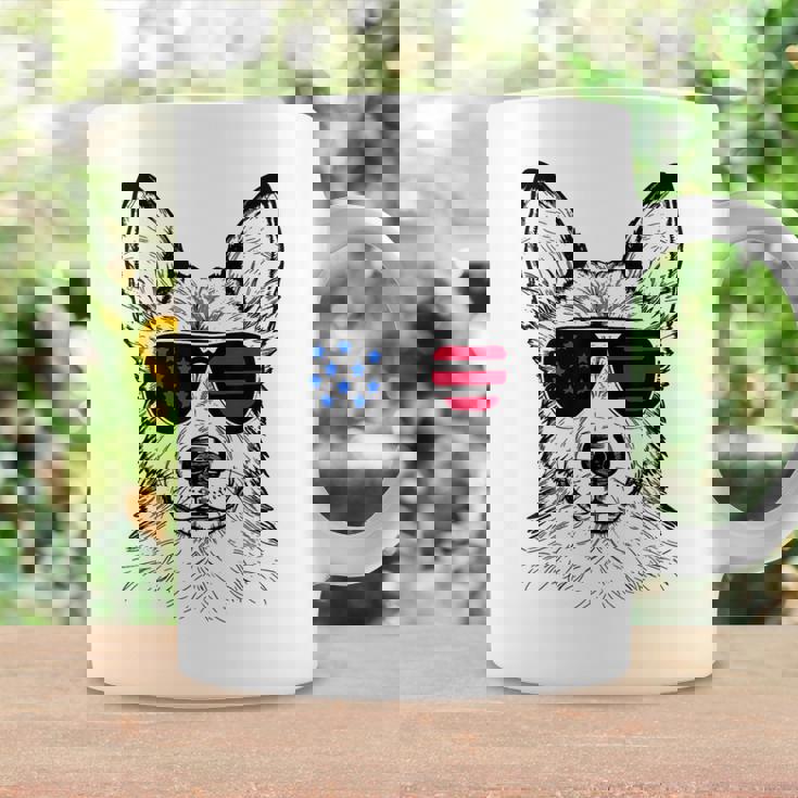 Shepsky Dog 7月4日 アメリカ国旗 コーヒーマグ ギフトのアイデア