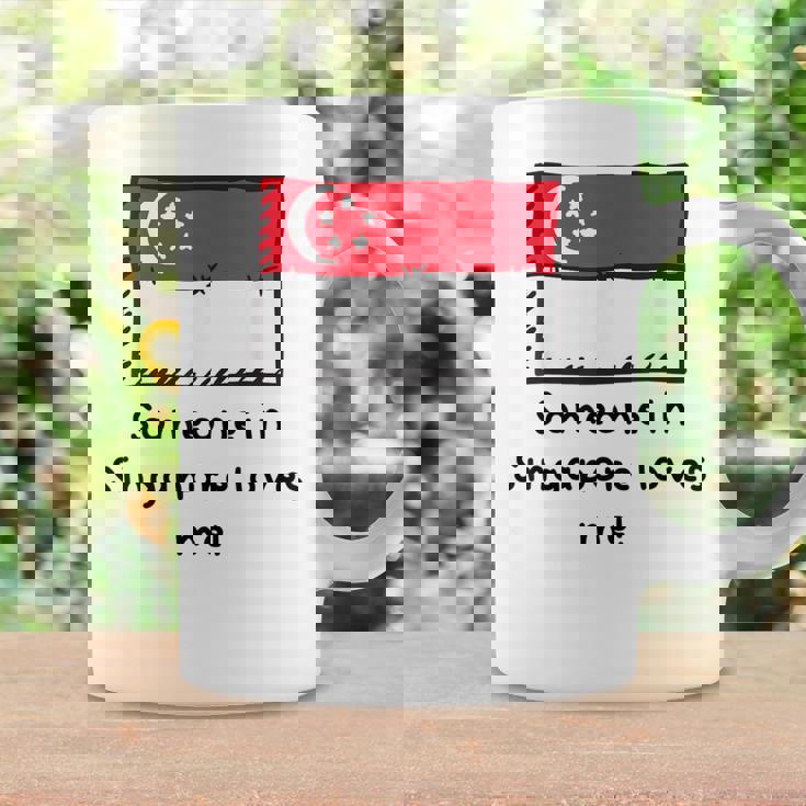 Someone Iningapore Loves Me シンガポール国旗 コーヒーマグ ギフトのアイデア