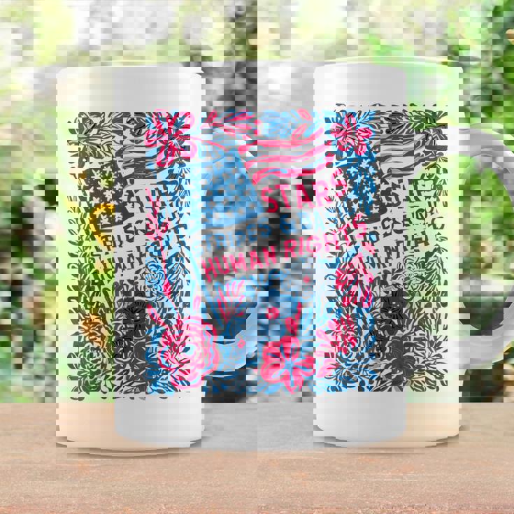 Stars Stripes Human Rights 4Th Of July Floral American Flag Coffee Mug Gifts ideas
