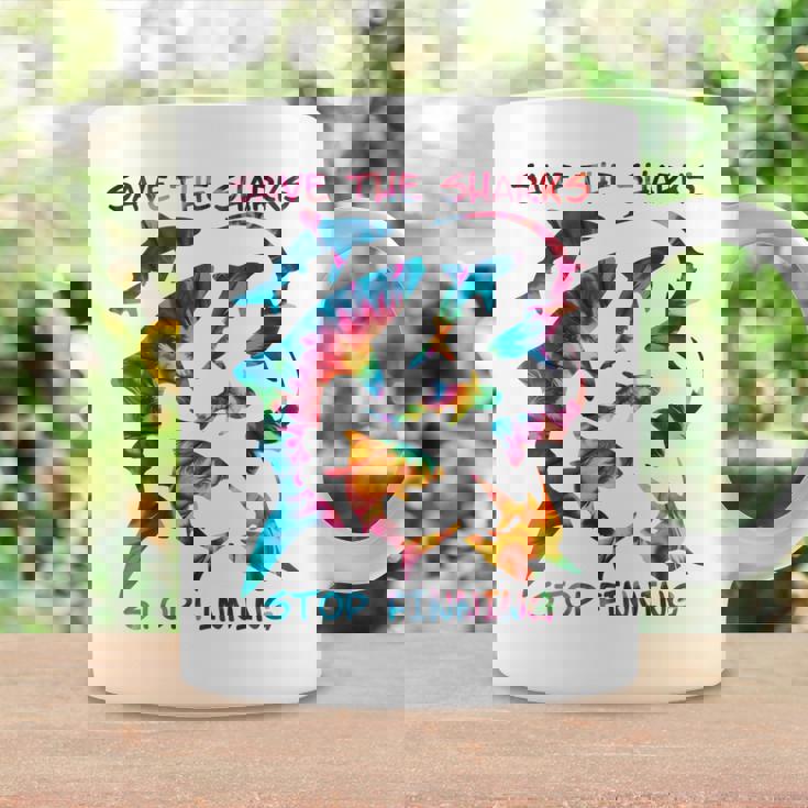 Stop Finning ジンベエザメ シュモクザメサメの種類タイダイ 長袖tシャツ コーヒーマグ ギフトのアイデア