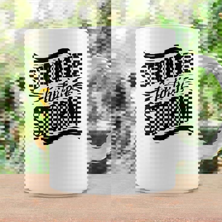 Stronger Than Thetorm Motivational Inspirational Positive コーヒーマグ ギフトのアイデア