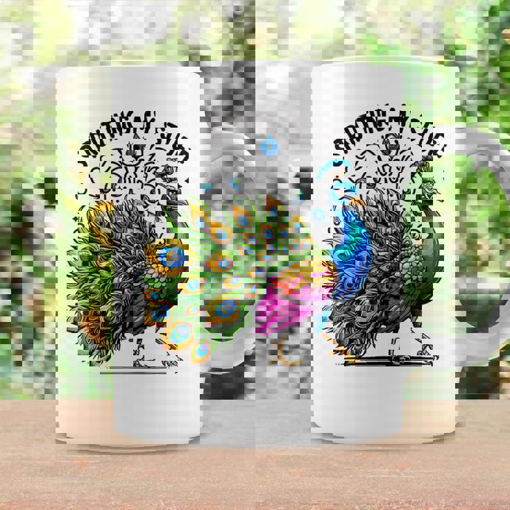 Strutting Mytuff カラフル 孔雀好き コーヒーマグ ギフトのアイデア