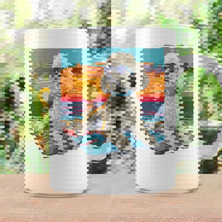 Sunny Day Doggy グラフィックデザイン ビーチレディ 子犬 長袖tシャツ コーヒーマグ ギフトのアイデア