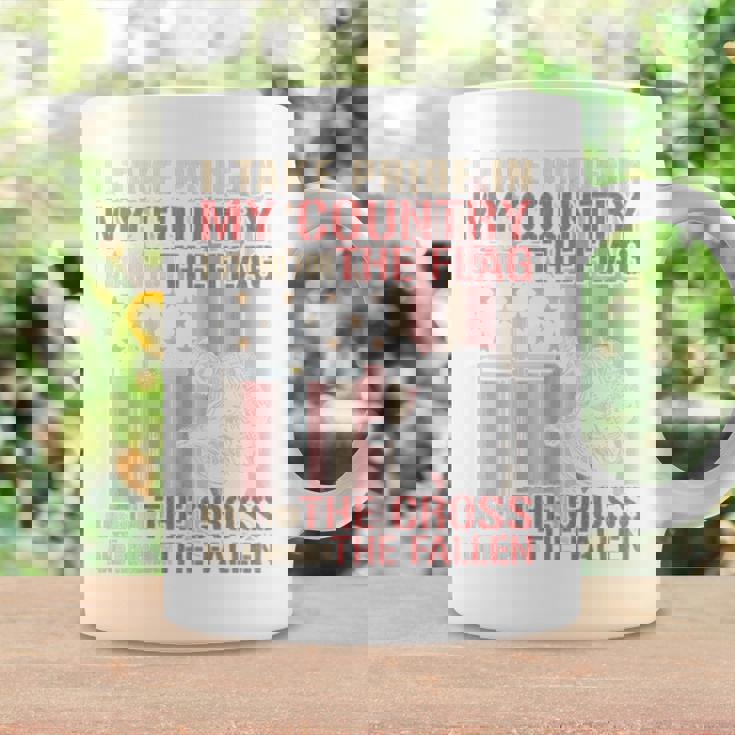 I Take Pride In My Country Itand For The Flag 裏面 コーヒーマグ ギフトのアイデア