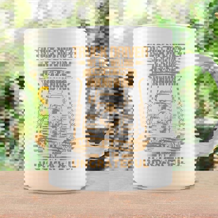 Truck Drivers Fun Truckers トラッキング スカル バックサイド 長袖tシャツ コーヒーマグ ギフトのアイデア