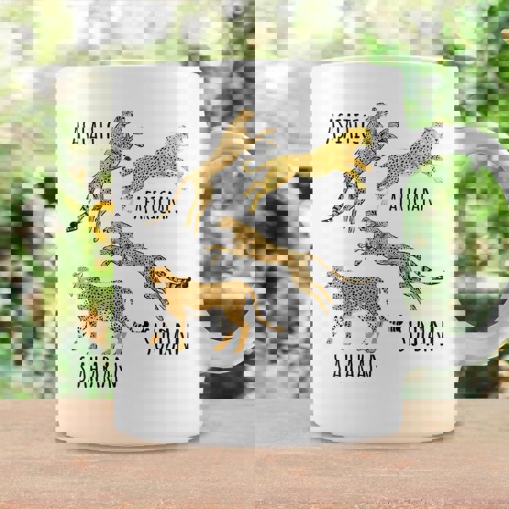 Type Of Cheetahs Breeds Collection、チータープリント、ビッグキャット コーヒーマグ ギフトのアイデア