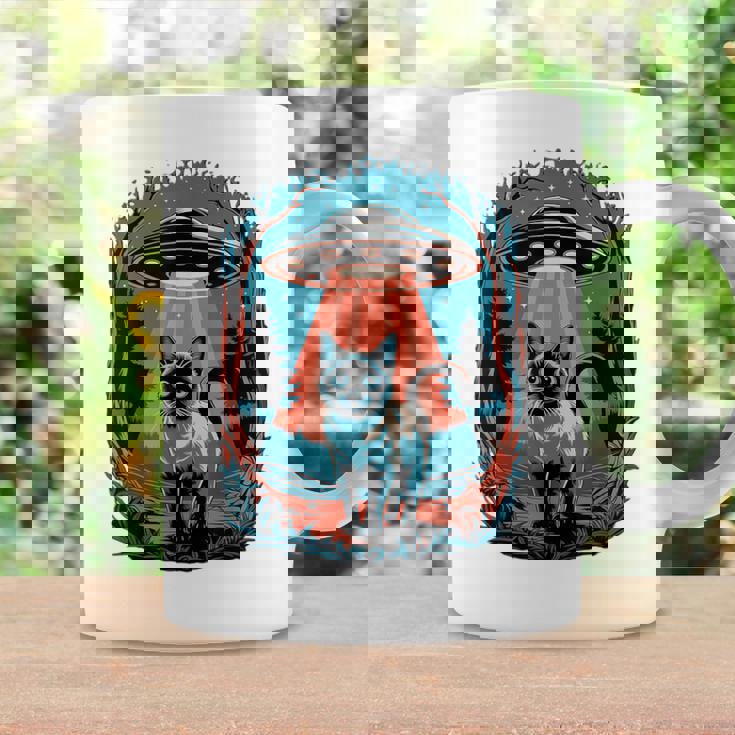 Ufo 猫誘拐 星空の下で コーヒーマグ ギフトのアイデア