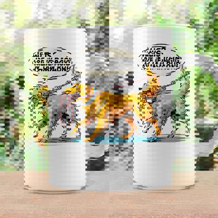 Walkies 犬の散歩 ゴールデンレトリバー 面白い犬好きデザイン コーヒーマグ ギフトのアイデア