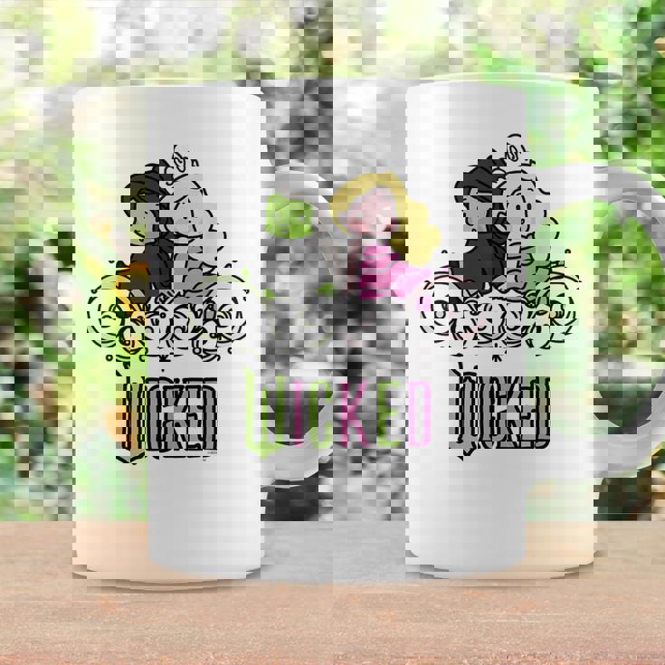 Wicked Elphaba & Glinda Together 遊び心のある漫画スタイル コーヒーマグ ギフトのアイデア