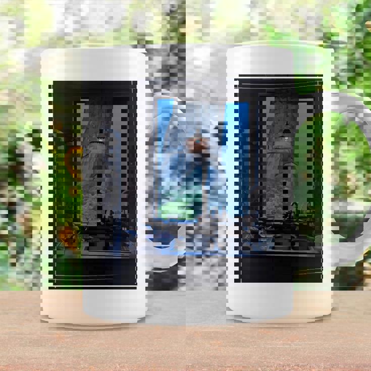 Window Light & Forestiew長袖フォトtシャツ 癒し・インテリア系アート-ユニセックスデザイン 長袖tシャツ コーヒーマグ ギフトのアイデア