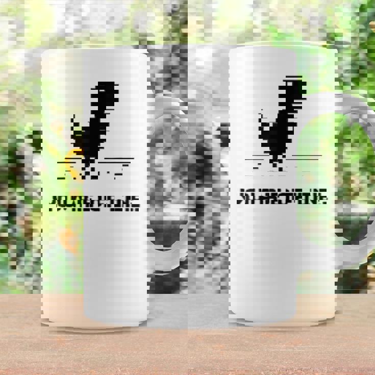 You Are Offline T-Rex 恐竜のラン ピクセルアート 恐竜ゲーム コーヒーマグ ギフトのアイデア
