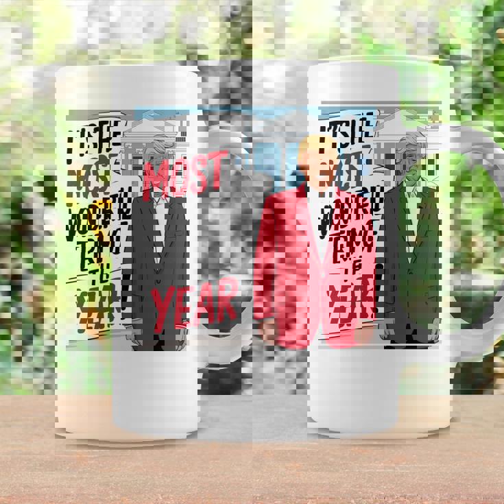 「今年一番素晴らしい言葉だ」トランプクリスマス 長袖tシャツ コーヒーマグ ギフトのアイデア