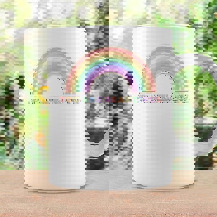 あなたは美しい虹と太陽の光です コーヒーマグ ギフトのアイデア