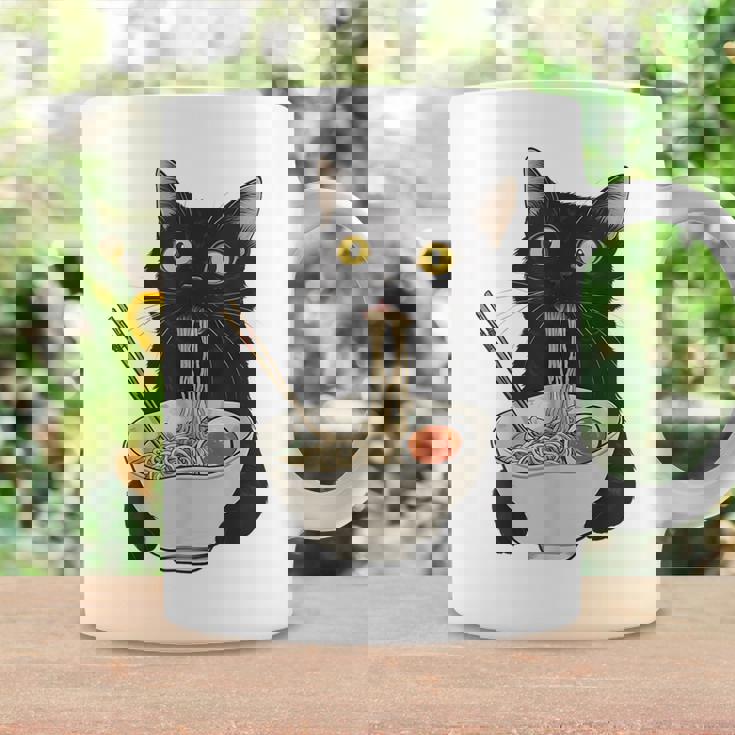 おもしろ猫 食べる 麺 ラーメン 日本猫 食べる 麺 コーヒーマグ ギフトのアイデア