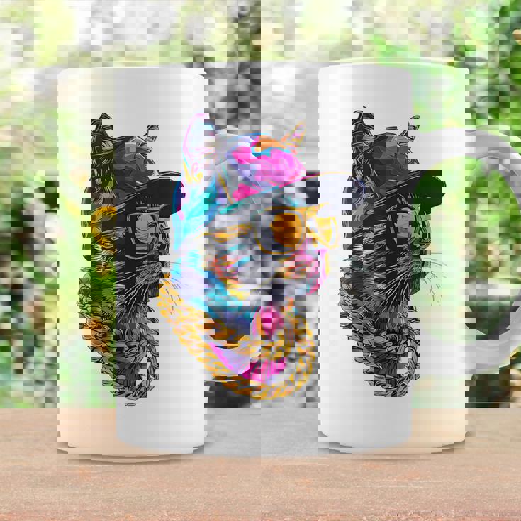 かっこいい ヒップホップ 猫 アーバン ストリートウェア B-Boy グラフィティ コーヒーマグ ギフトのアイデア