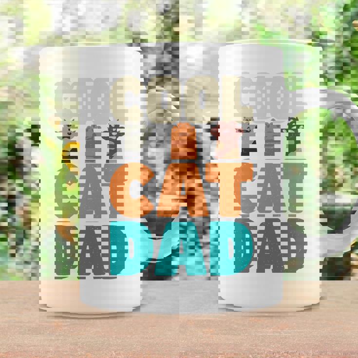 かっこいい猫お父さん面白い猫好きの男性 長袖tシャツ コーヒーマグ ギフトのアイデア