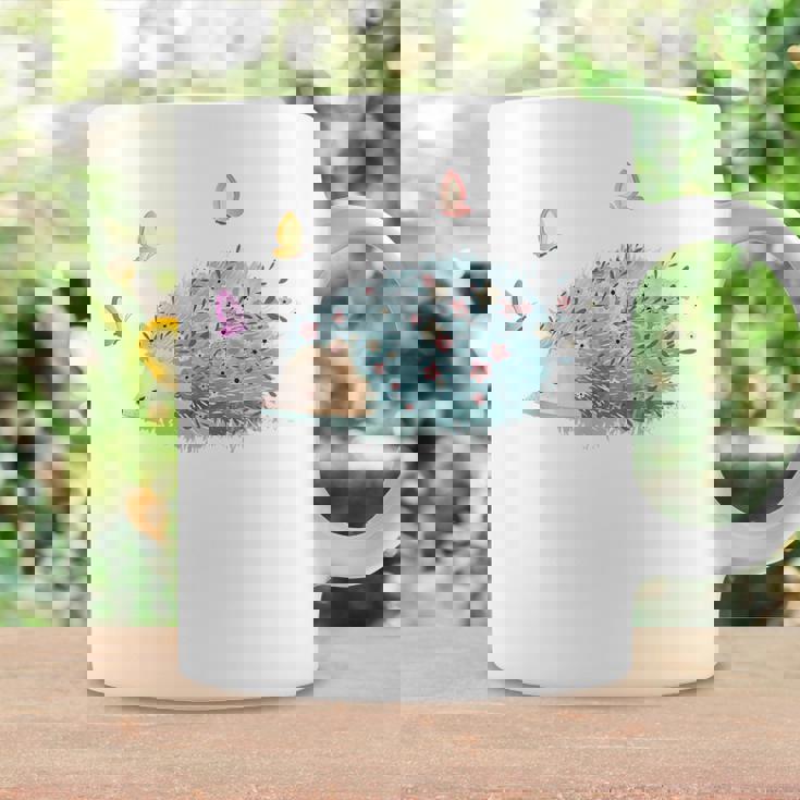 かわいいハリネズミ蝶 ティーンエイジガールギフト コーヒーマグ ギフトのアイデア