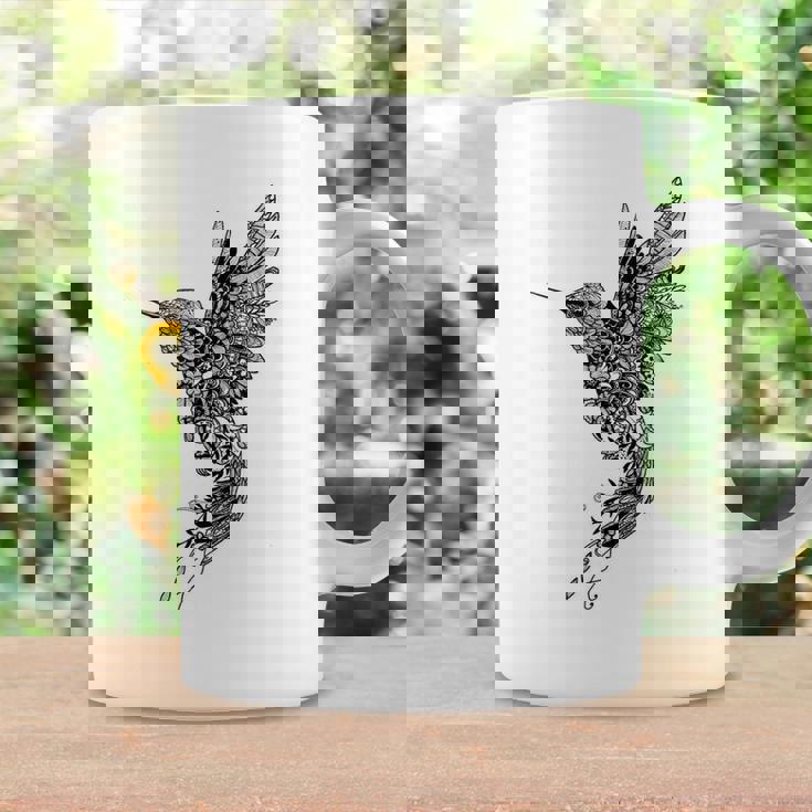 かわいいマンダラ ハチドリ レディース メンズ シャツ コーヒーマグ ギフトのアイデア