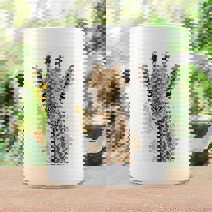 かわいい水彩画 キリン 赤ちゃん 美的 動物 アート 絵画 長袖tシャツ コーヒーマグ ギフトのアイデア