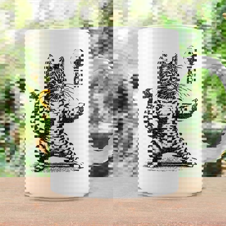 かわいい猫 太極拳 武道 陰陽 コーヒーマグ ギフトのアイデア