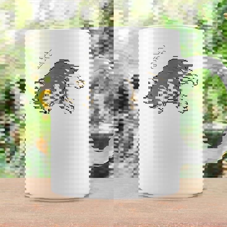 すやすや眠る黒柴 柴犬のドット絵 コーヒーマグ ギフトのアイデア